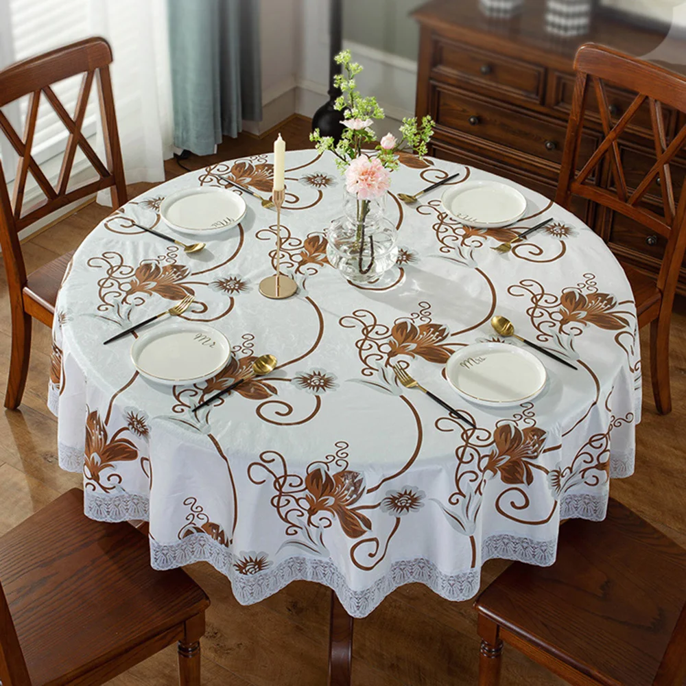 Hot Sale Printed Round Table Cloth PVC Waterproof Oil-proof Tablecloth Home Dining Lace Table Cover for Wedding Party Decor
Hot Sale Printed Round Table Cloth PVC Waterproof Oil-proof Tablecloth Home Dining Lace Table Cover for Wedding Party Decor