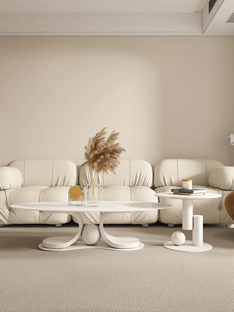Cream Style White Stone Plate Tea Table Combination High-Grade Sense Living Room Coffee Table Silent Style
Cream Style White Stone Plate Tea Table Combination High-Grade Sense Living Room Coffee Table Silent Style
