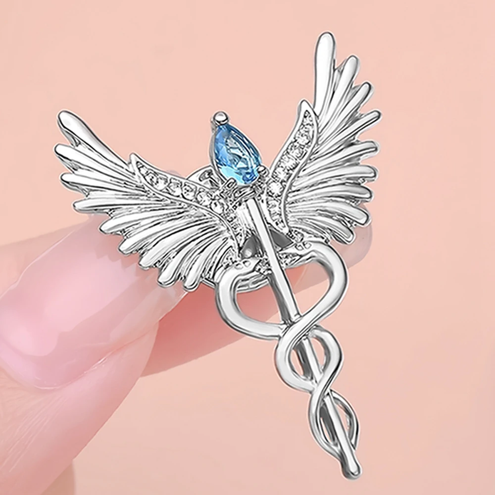 Medsor Caduceus Snake Wing Medicine Pin Brooch Luxurious Metal Crystal Zircon Lapel Backpack Badge Accessories for Doctor Nurse
Medsor Caduceus Snake Wing Medicine Pin Brooch Luxurious Metal Crystal Zircon Lapel Backpack Badge Accessories for Doctor Nurse