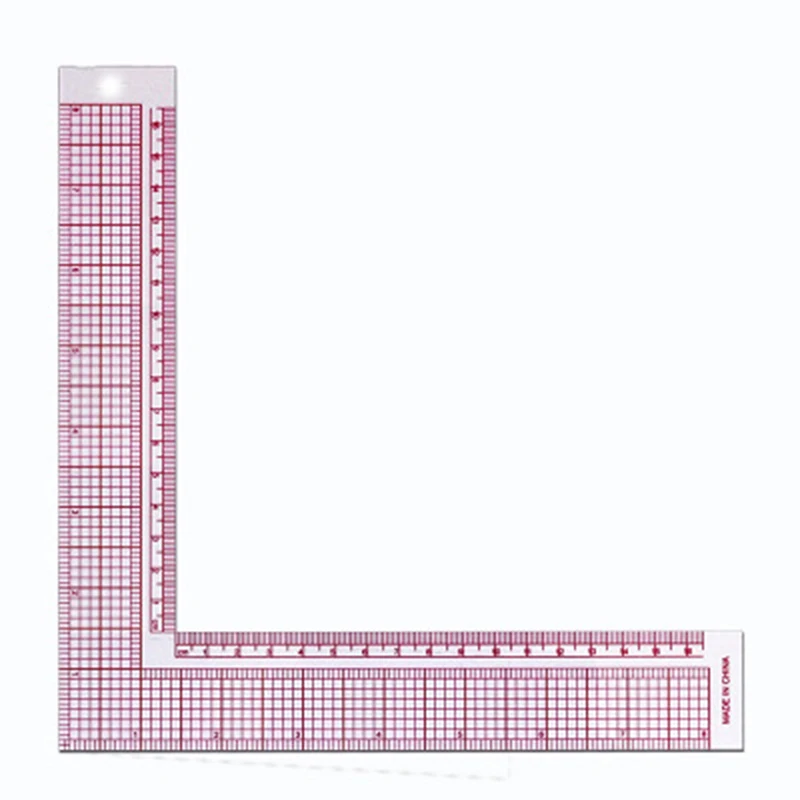 L-Shaped Proofing Tool Clothing Proofing Ruler 90 Degree Ruler Red Clothing Scale Built-In Graduation Square Diy Sewing Tools
L-Shaped Proofing Tool Clothing Proofing Ruler 90 Degree Ruler Red Clothing Scale Built-In Graduation Square Diy Sewing Tools
