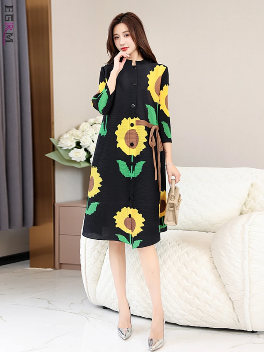 EGRM Sunflower Print Pleated Dress Elegant Single Breasted Full Sleeved Midi Casual Dresses for Women 2023 Summer New 8RM2617
EGRM Sunflower Print Pleated Dress Elegant Single Breasted Full Sleeved Midi Casual Dresses for Women 2023 Summer New 8RM2617