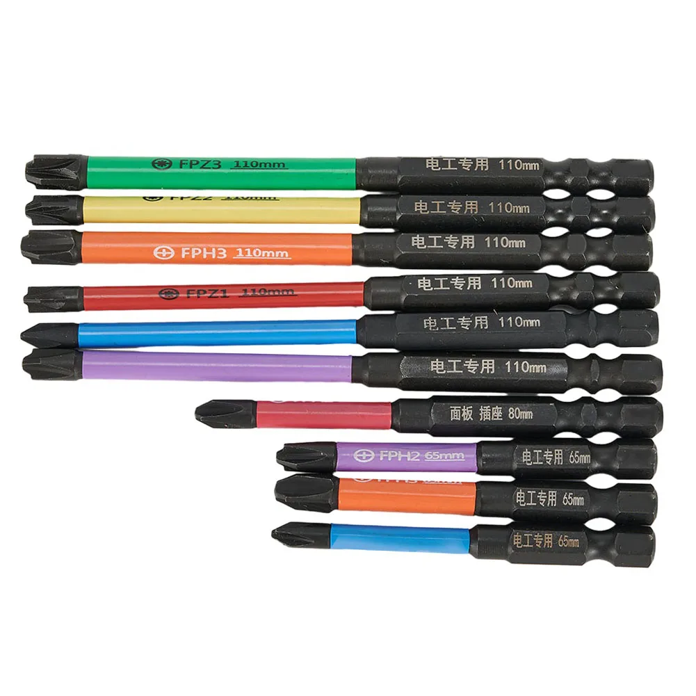 10pcs 65/80/110mm Magnetic Special Slotted Cross Screwdriver Bit For Electrician Socket Switch Socket Panels Hand Tools
10pcs 65/80/110mm Magnetic Special Slotted Cross Screwdriver Bit For Electrician Socket Switch Socket Panels Hand Tools