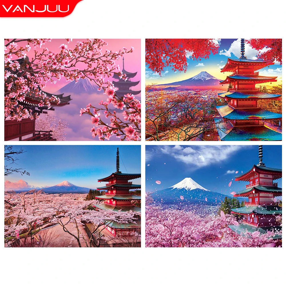 

5D Diamond Painting Flower Landscape Full Drill Diamond Mosaic Scenery Diamond Embroidery DIY Rhinestones Home Decor