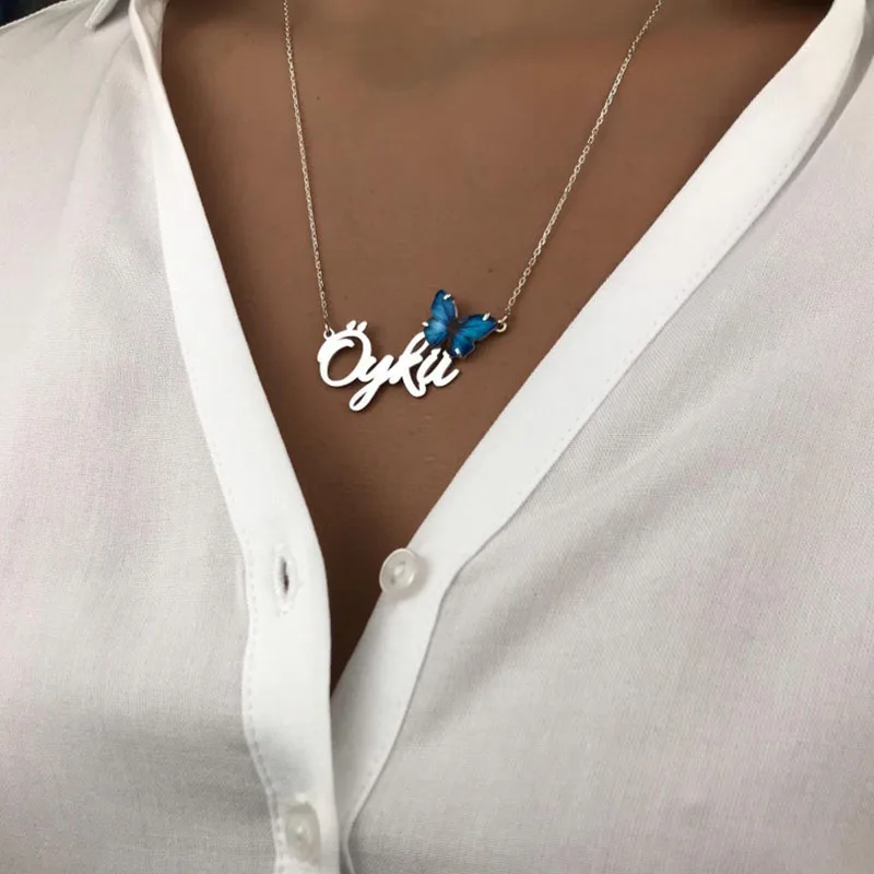 Women Personalized Butterfly Custom Name Necklace Sterling Silver Dainty Letter Pendant Gift for Her
Women Personalized Butterfly Custom Name Necklace Sterling Silver Dainty Letter Pendant Gift for Her