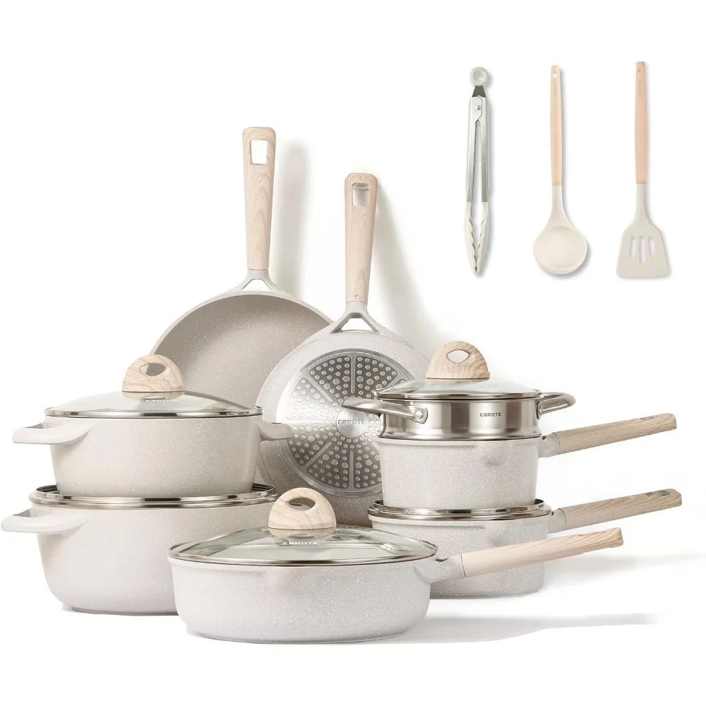 16pcs Pots and Pans Set Pan Sets for Cooking Large Capacity Granite Pots Set Non-stick Cookware for Kitchen Accessories Pot Bar
16pcs Pots and Pans Set Pan Sets for Cooking Large Capacity Granite Pots Set Non-stick Cookware for Kitchen Accessories Pot Bar