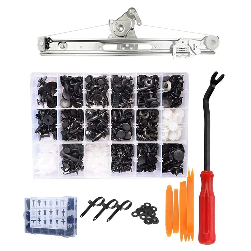 455 Pcs Car Retainer Clips Kit With Fastener Remover & 1X Power Window Regulator Without Motor For BMW E46 323I 325I
455 Pcs Car Retainer Clips Kit With Fastener Remover & 1X Power Window Regulator Without Motor For BMW E46 323I 325I