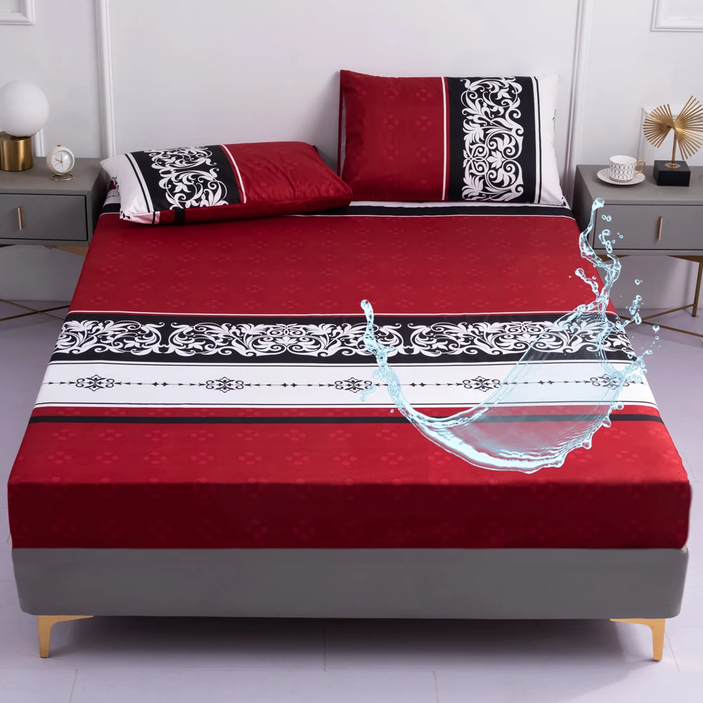Waterproof Fitted Sheet Mattress Cover Four Corners With Elastic Band Bed Sheet Easy Care And Clean
Waterproof Fitted Sheet Mattress Cover Four Corners With Elastic Band Bed Sheet Easy Care And Clean