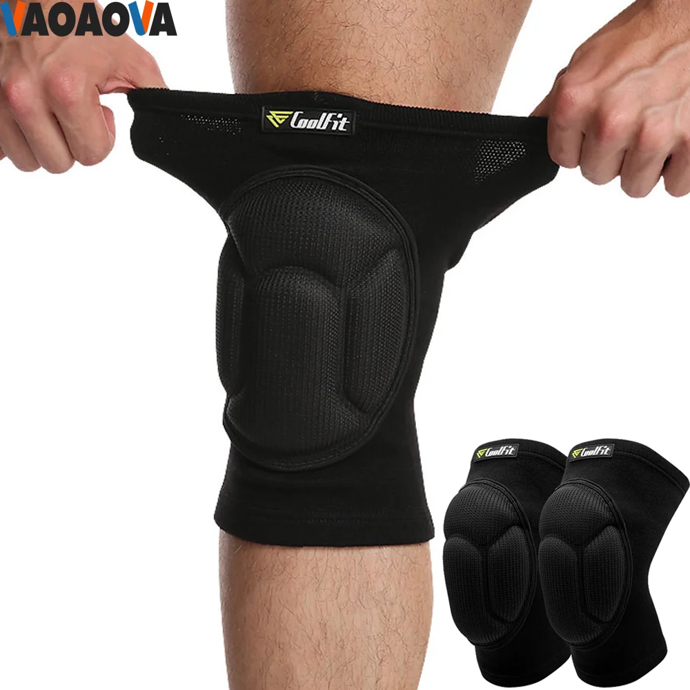 

1Pair Protective Knee Pads Thick Sponge Football Dancing Volleyball Extreme Sports Anti-Slip Collision Avoidance kneepad Brace