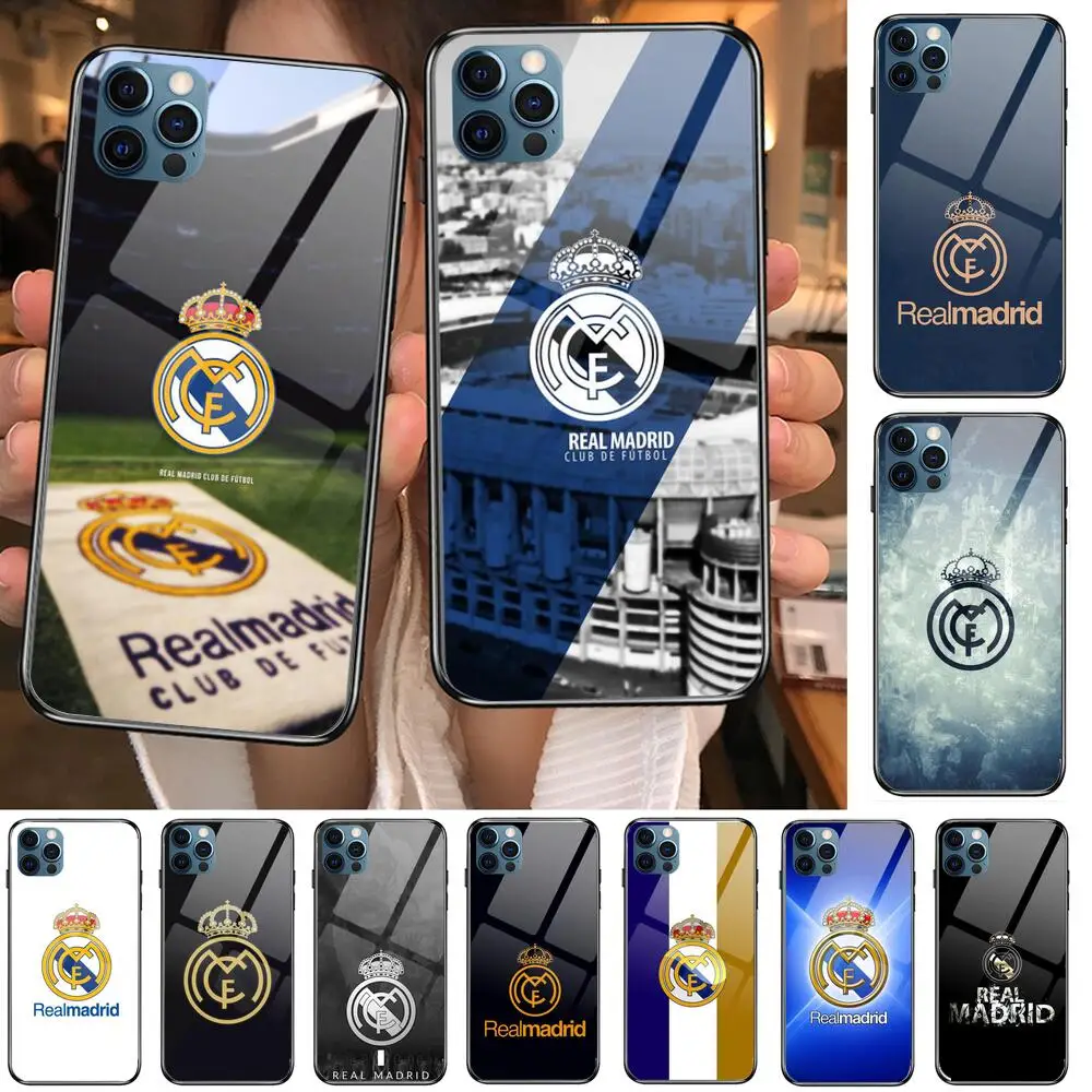 ZORORO Cover Real-FC-Madrid Glass Case For iphone 13 12 11 Pro Max 12Pro XS Max XR X 7 8 Plus SE 2020 mini Case Tempered Back Co
ZORORO Cover Real-FC-Madrid Glass Case For iphone 13 12 11 Pro Max 12Pro XS Max XR X 7 8 Plus SE 2020 mini Case Tempered Back Co