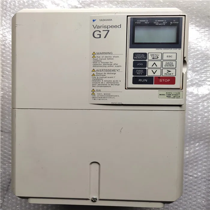 CIMR-G7A4011 11KW 380V inverter , Used one , 85% appearance new , 3 months warranty , fastly shipping
CIMR-G7A4011 11KW 380V inverter , Used one , 85% appearance new , 3 months warranty , fastly shipping