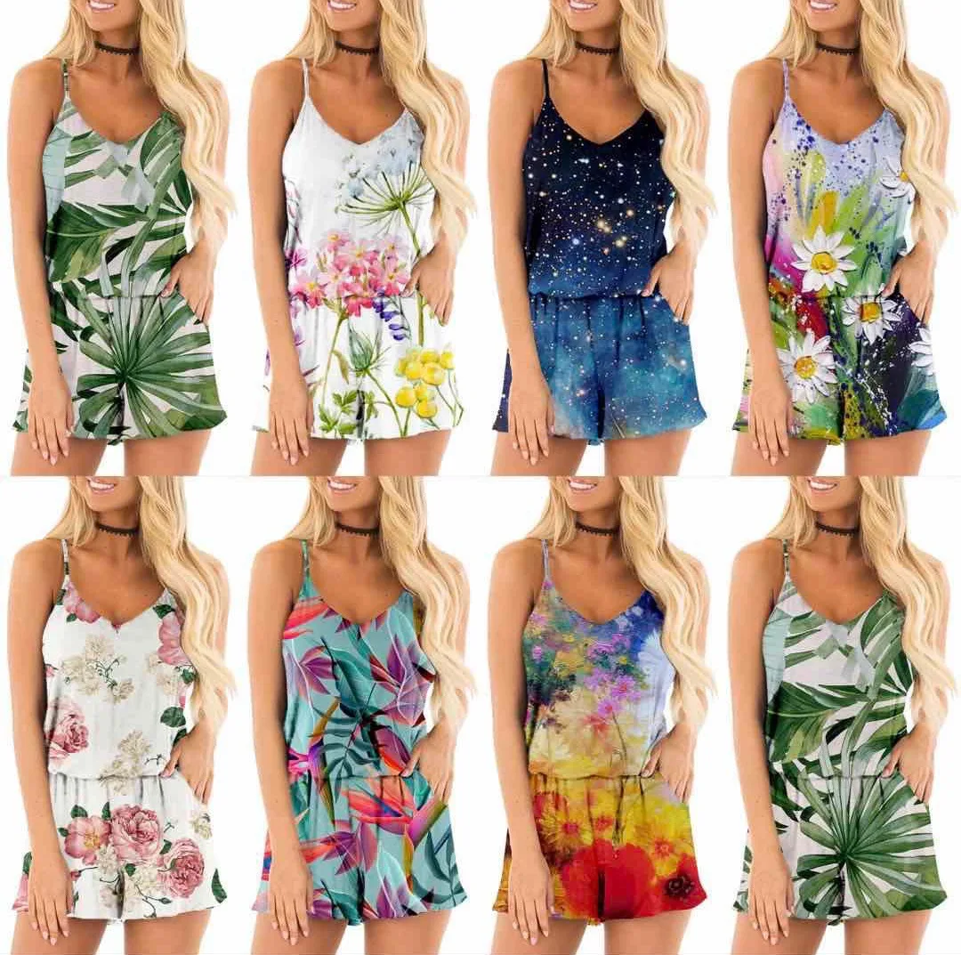 New Summer Oil Painting Print Women's Loose Women Suspender One Piece Shorts Female Jumpsuits
New Summer Oil Painting Print Women's Loose Women Suspender One Piece Shorts Female Jumpsuits