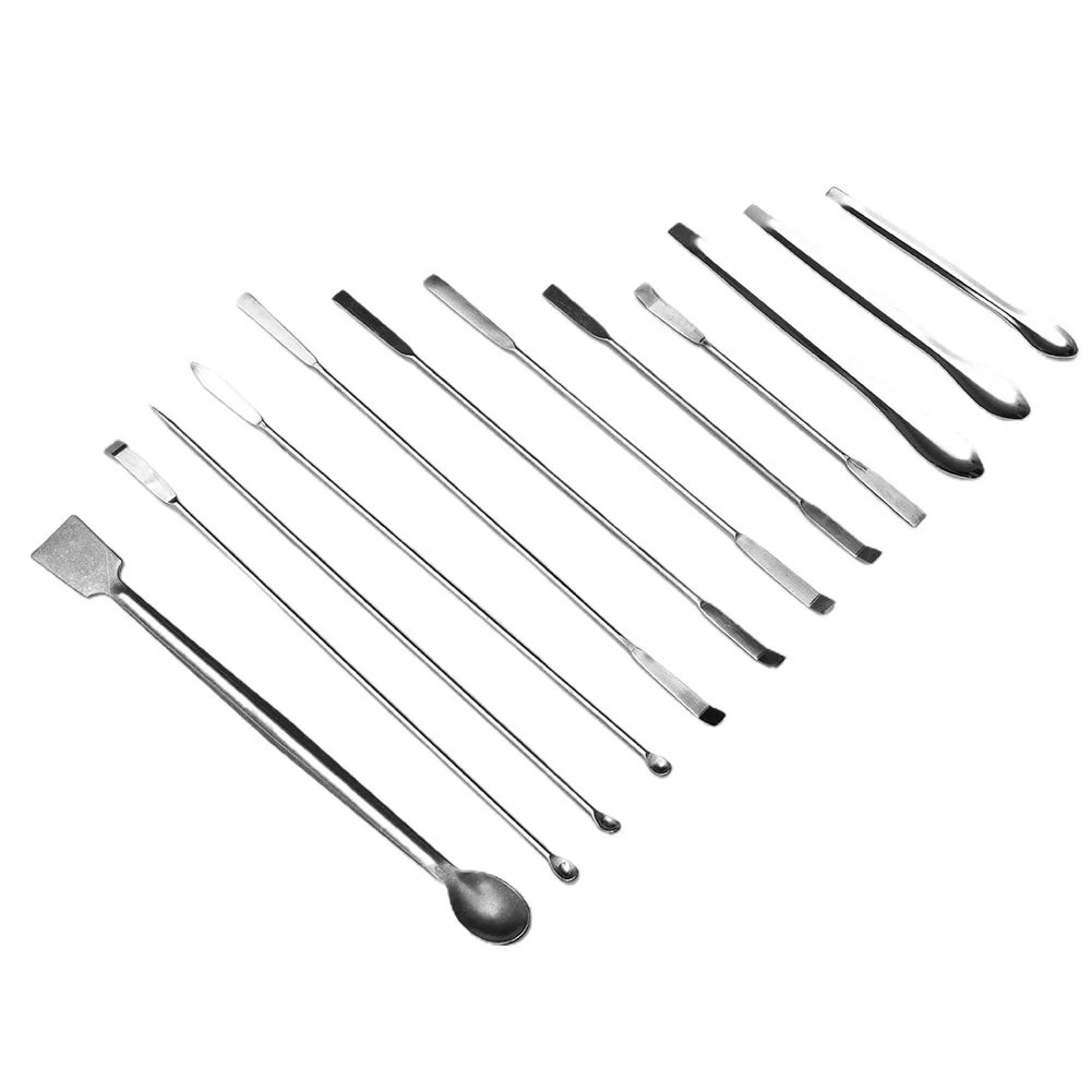 12Pcs Stainless Steel Lab Spoon Spatula Laboratory Sampling Spoon Mixing Spat Set Working Scraper Laboratory Equipment 10-22cm
12Pcs Stainless Steel Lab Spoon Spatula Laboratory Sampling Spoon Mixing Spat Set Working Scraper Laboratory Equipment 10-22cm