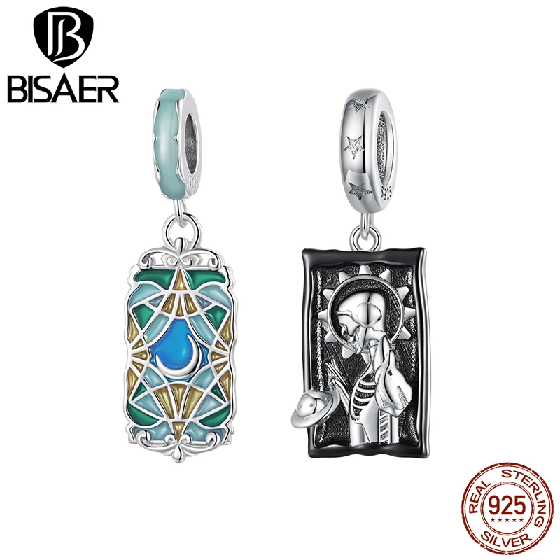 BISAER 925 Sterling Silver World Tarot Charm Moon Tarot Hanging Pendant Plated Platinum For Women Bracelets Fine Jewelry Gift
BISAER 925 Sterling Silver World Tarot Charm Moon Tarot Hanging Pendant Plated Platinum For Women Bracelets Fine Jewelry Gift