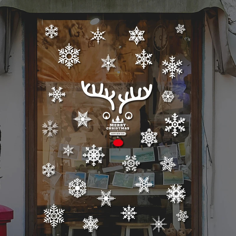 Christmas Window Snowflake Deer Decorated White Glass Door Ambience Layout Double-sided Stickers Window Sticker Window Film
Christmas Window Snowflake Deer Decorated White Glass Door Ambience Layout Double-sided Stickers Window Sticker Window Film
