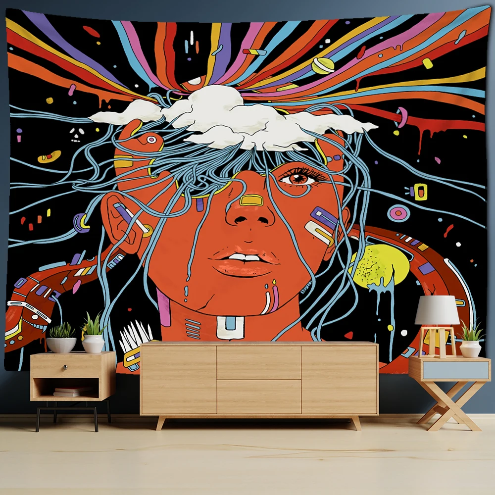 Graffiti Character Portrait Tapestry Wall Hanging Witchcraft Hippie Tapiz Psychedelic Living Room Home Decor
Graffiti Character Portrait Tapestry Wall Hanging Witchcraft Hippie Tapiz Psychedelic Living Room Home Decor