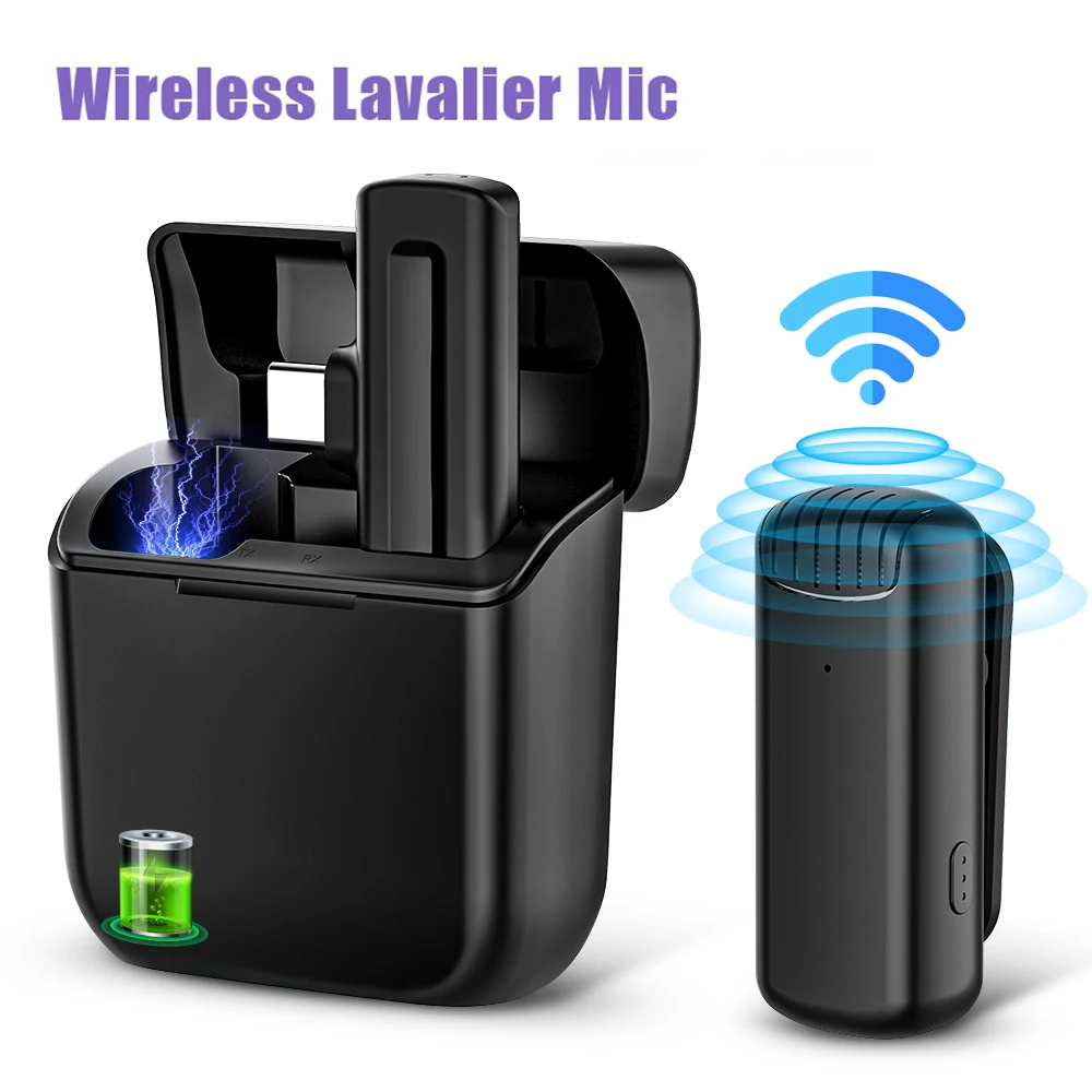 Portable 2.4G Wireless Microphone with Charging Case Lavalier Microphone For iPhone Android Noise Cancelling Wireless Microphone
Portable 2.4G Wireless Microphone with Charging Case Lavalier Microphone For iPhone Android Noise Cancelling Wireless Microphone