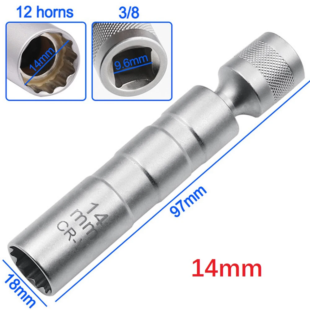 14/16mm Car Reparing Tool Spark Plug Socket Wrench Magnetic 12 Angle Spark Plug Removal Tool Thin Wall 3/8\" Drive Sockets
14/16mm Car Reparing Tool Spark Plug Socket Wrench Magnetic 12 Angle Spark Plug Removal Tool Thin Wall 3/8\" Drive Sockets