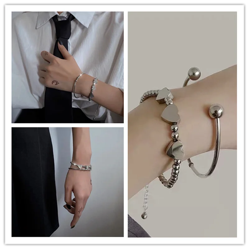 2 / PCS Personalized Versatile Love Bracelet Female Sweet Simple Peach Heart Bracelet Opening Adjustable Lover Hand Jewelry Gift
2 / PCS Personalized Versatile Love Bracelet Female Sweet Simple Peach Heart Bracelet Opening Adjustable Lover Hand Jewelry Gift