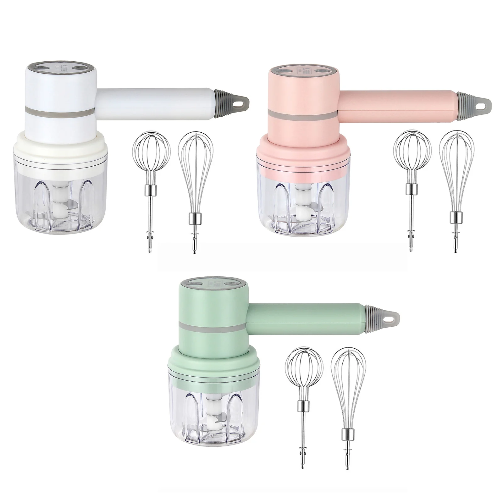 Hand Mixer Electric - 3 in 1 Household Cordless 20W Egg Beater Set, 3 Speed Electric Kitchen Handheld Mixers with 2 Detachable
Hand Mixer Electric - 3 in 1 Household Cordless 20W Egg Beater Set, 3 Speed Electric Kitchen Handheld Mixers with 2 Detachable