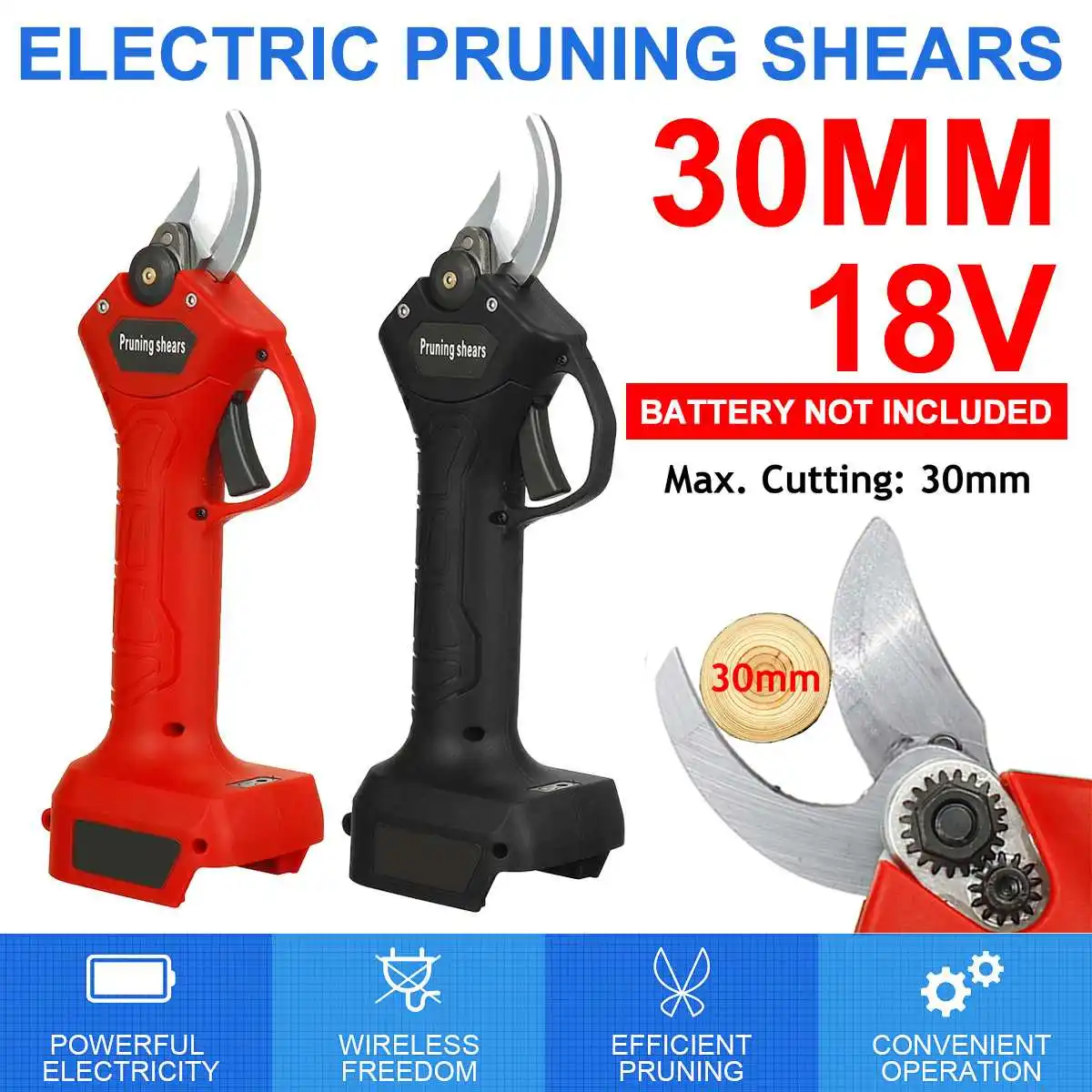 Electric Pruning Shears Cordless Secateur Rechargeable Pruning Scissors Pruners Garden Cutting Tools for Makita 18V Battery
Electric Pruning Shears Cordless Secateur Rechargeable Pruning Scissors Pruners Garden Cutting Tools for Makita 18V Battery
