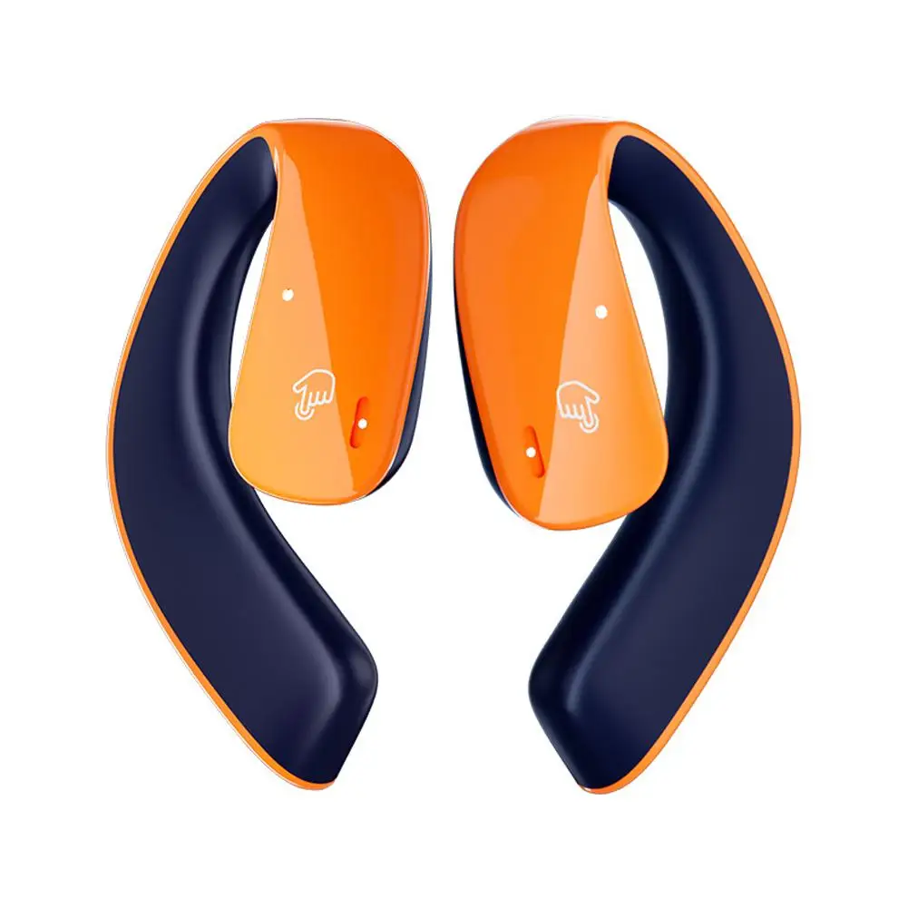 

TWS беспроводные Bluetooth-наушники с сенсорным управлением, наушники с зажимом для ушей, гарнитура с шумоподавлением костной проводимости