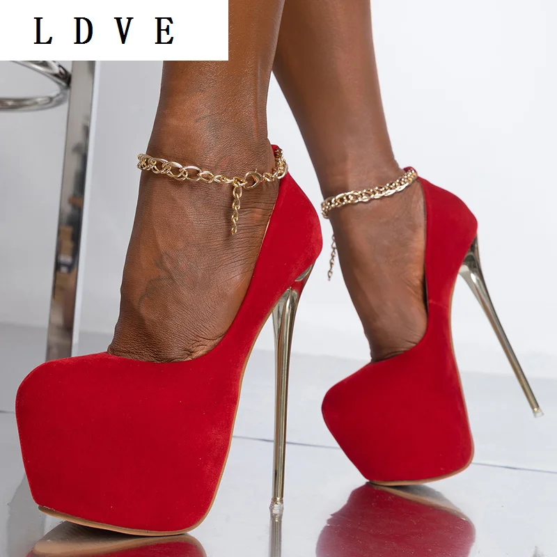 Туфли-лодочки женские на платформе и тонком высоком каблуке, пикантные однотонные, из флока, с круглым носком, вечерние свадебные туфли с ре...
Туфли-лодочки женские на платформе и тонком высоком каблуке, пикантные однотонные, из флока, с круглым носком, вечерние свадебные туфли с ре...