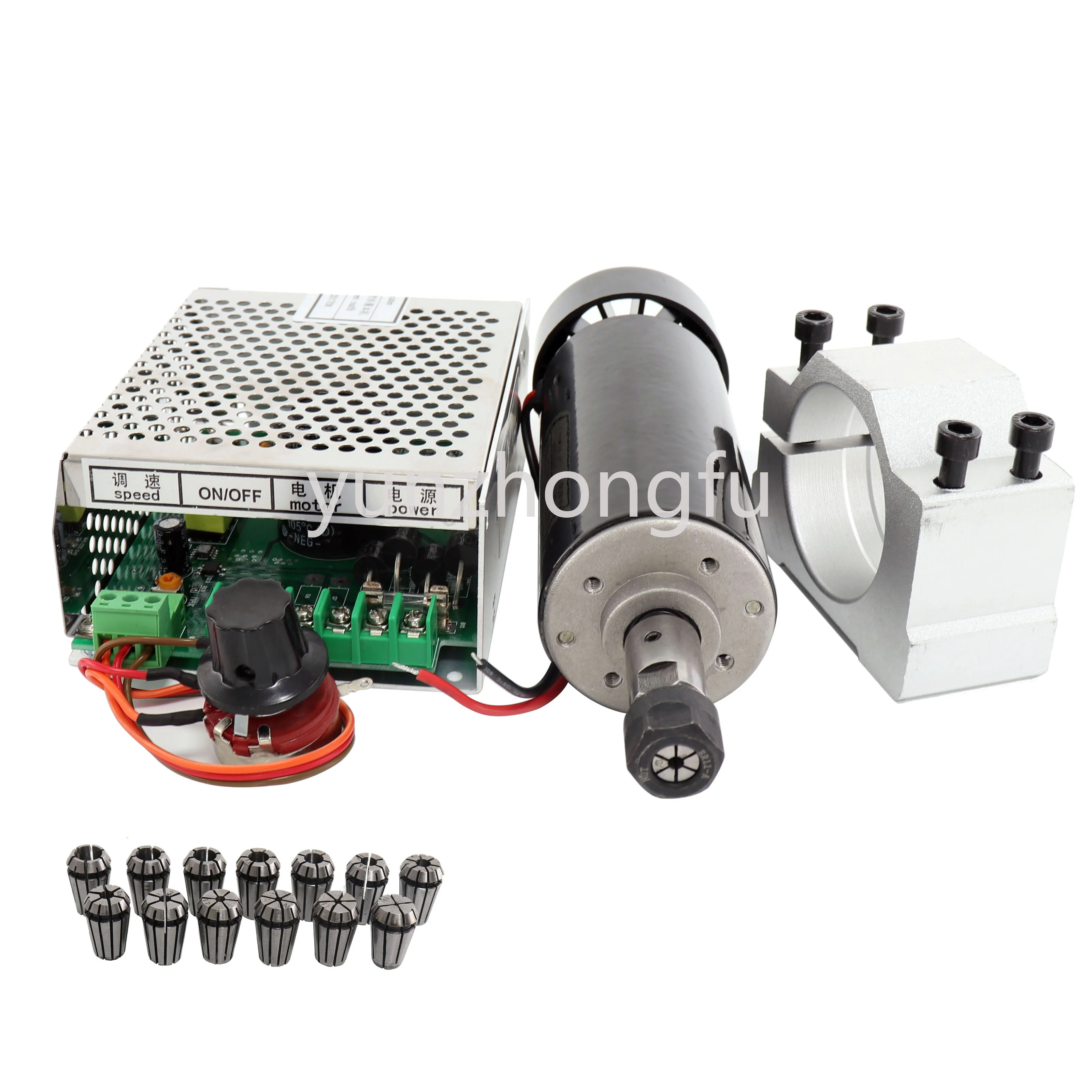 Mini Motor 500W Kit + Power Supply + Fixture + ER11 Dc Motor Chuck Diameter 52mm CNC Engraving Milling Air Cooling Spindle 500w
Mini Motor 500W Kit + Power Supply + Fixture + ER11 Dc Motor Chuck Diameter 52mm CNC Engraving Milling Air Cooling Spindle 500w