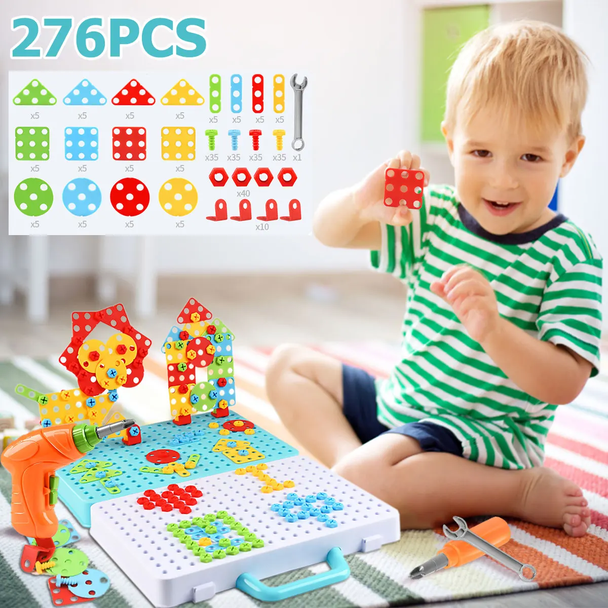 Electric Drill Nut Disassembly Match Tool Toys For Children Building Bricks Toy Kids DIY Electric Drill Set Boys Educational Toy
Electric Drill Nut Disassembly Match Tool Toys For Children Building Bricks Toy Kids DIY Electric Drill Set Boys Educational Toy