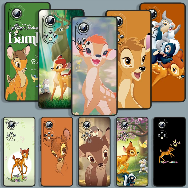 

Bambi anime Phone Case For Huawei Honor 7A 7C 7S 8 8A 8C 8X 9 9A 9C 9X 9S Pro Prime MAX Lite Black Iuxury Silicone Funda Cover