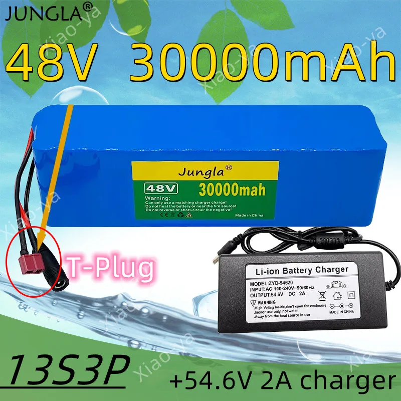 New 48V 13S3P 18650 Li-ion battery pack, 48V 30000mAh, high power 1000W, with BMS , suitable for power tools + 54.6V 2Acharger
New 48V 13S3P 18650 Li-ion battery pack, 48V 30000mAh, high power 1000W, with BMS , suitable for power tools + 54.6V 2Acharger