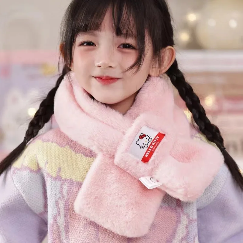 Hello Kitty Kuromi Sanrio Scarf My Melody Kawaii Cute Cartoon Winter Thickened Children Plush Scarves Outdoor Warm Girl Gift 
Hello Kitty Kuromi Sanrio Scarf My Melody Kawaii Cute Cartoon Winter Thickened Children Plush Scarves Outdoor Warm Girl Gift