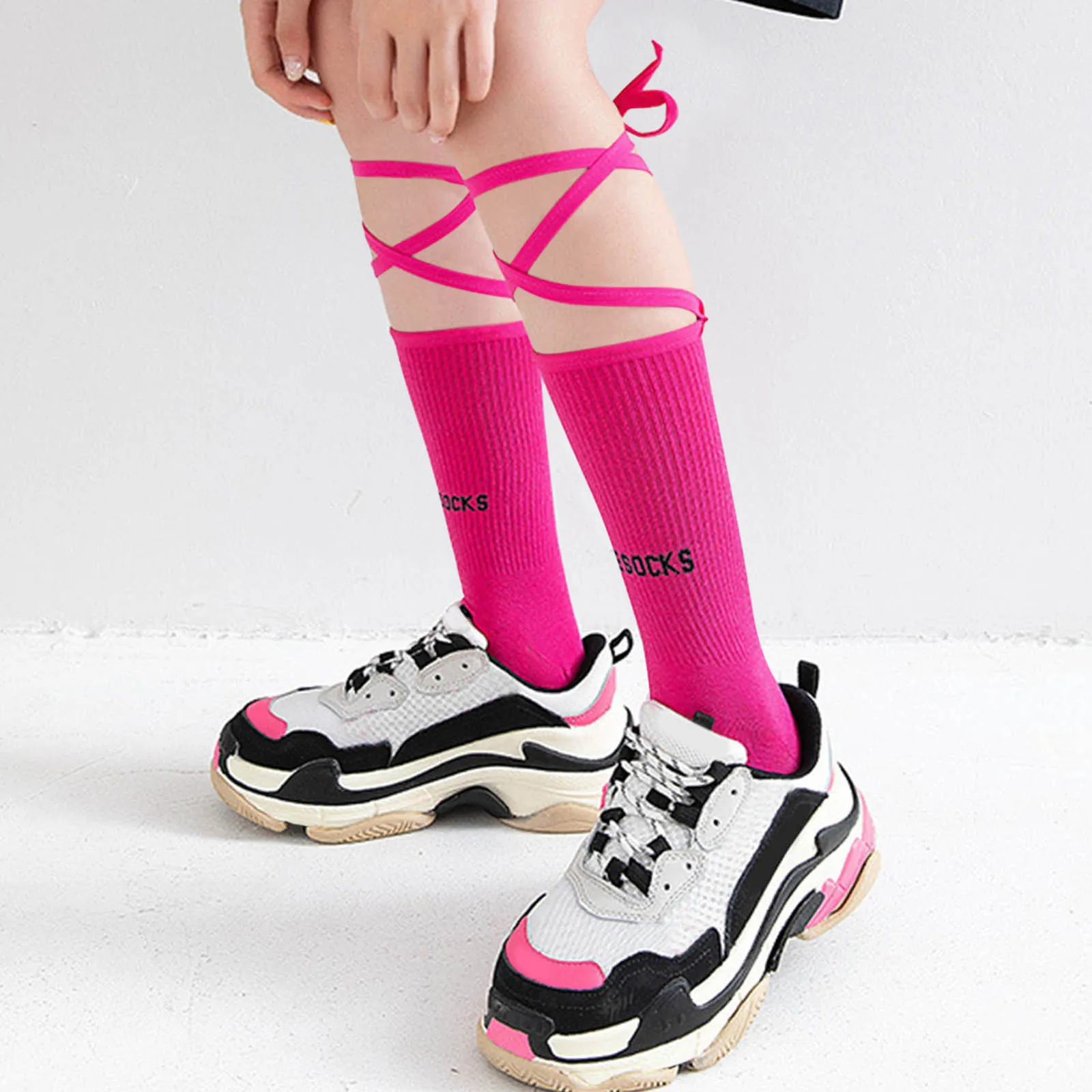 Women Autumn And Winter Matching Lace Thickened Warm Mid Tube Socks Women Thick Long Socks Tight Lingerie for Women 
Women Autumn And Winter Matching Lace Thickened Warm Mid Tube Socks Women Thick Long Socks Tight Lingerie for Women