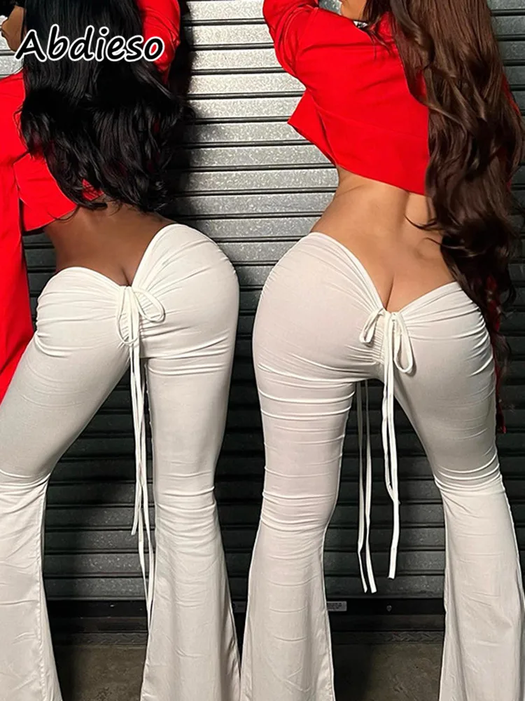 Abdieso Y2k White Sexy Streetwear Flare Pants Women Trousers 2022 Spring Autumn Ruched Low Waist Casual Long Black Pants Vintage
Abdieso Y2k White Sexy Streetwear Flare Pants Women Trousers 2022 Spring Autumn Ruched Low Waist Casual Long Black Pants Vintage