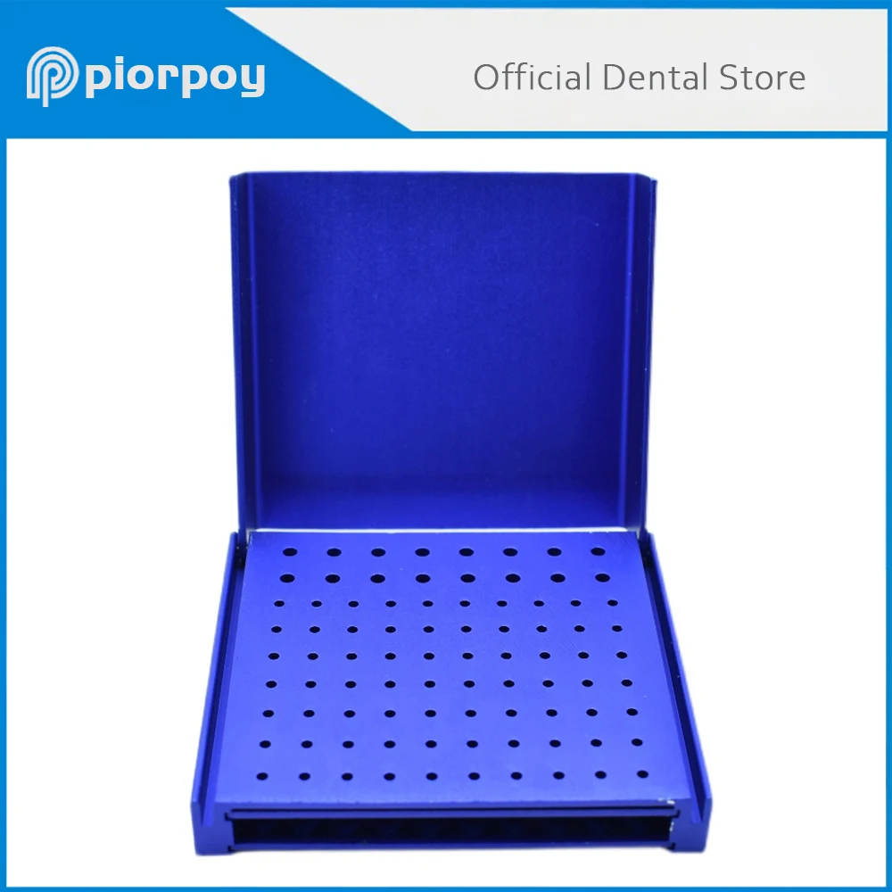 

PIORPOY Dental 86 Holes Bur Holder Dentistry High and Low Speed Bur Disinfection Placement Box Sterilizer Case Odontologia Tools