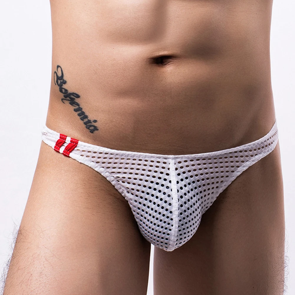 Men's Sexy Pouch Thongs Mesh Swim Low Rise Bikini Briefs Underwear Panties Erotic Breathable Hollow Out Solid Male Underpants
Men's Sexy Pouch Thongs Mesh Swim Low Rise Bikini Briefs Underwear Panties Erotic Breathable Hollow Out Solid Male Underpants