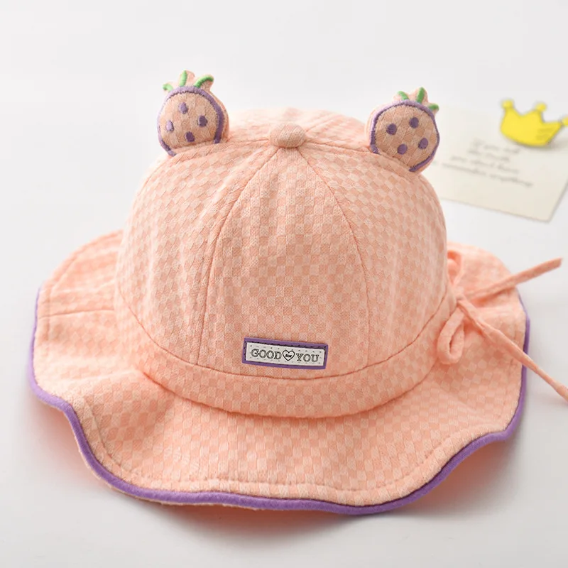 Summer Baby Sun Hats Soft Boys Girls Strawberry Ears Toddler Cap Children Adjustable drawstring design Outdoors Sunscreen 0-3Y
Summer Baby Sun Hats Soft Boys Girls Strawberry Ears Toddler Cap Children Adjustable drawstring design Outdoors Sunscreen 0-3Y