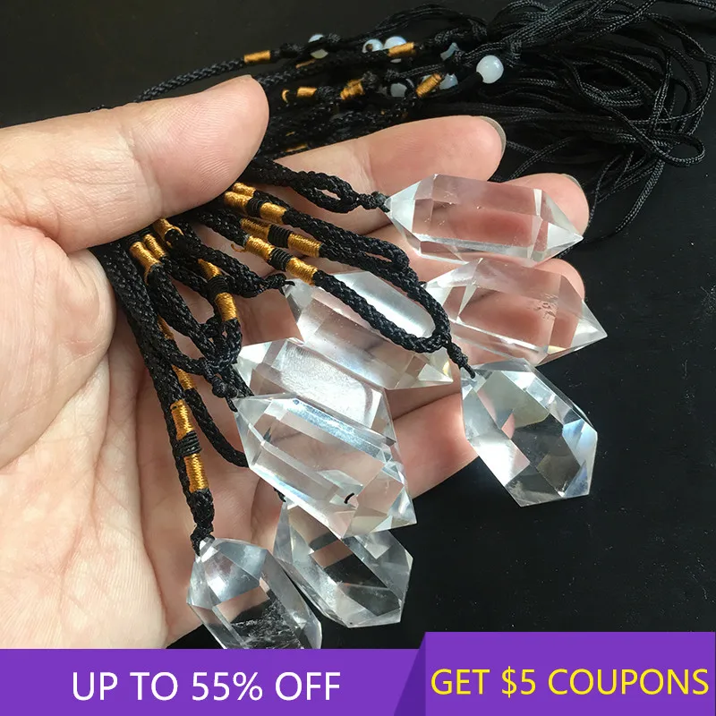 Natural White Clear Quartz Crystal Point Wand Pendant Reiki Healing Chakra Stone Pendulum Necklace Mineral Gemstone Jewelry Gift
Natural White Clear Quartz Crystal Point Wand Pendant Reiki Healing Chakra Stone Pendulum Necklace Mineral Gemstone Jewelry Gift