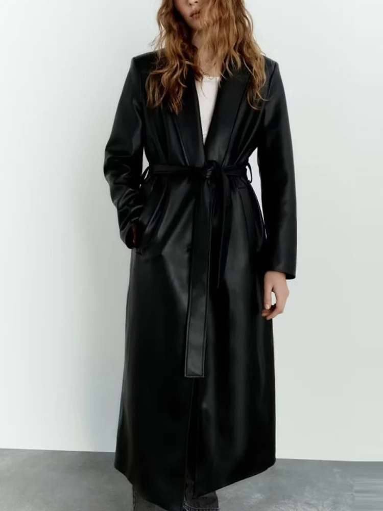 Женский плащ из ПУ кожи Kumsvag, однотонный элегантный плащ с поясом и бантом, верхняя одежда, осень 2022
Женский плащ из ПУ кожи Kumsvag, однотонный элегантный плащ с поясом и бантом, верхняя одежда, осень 2022