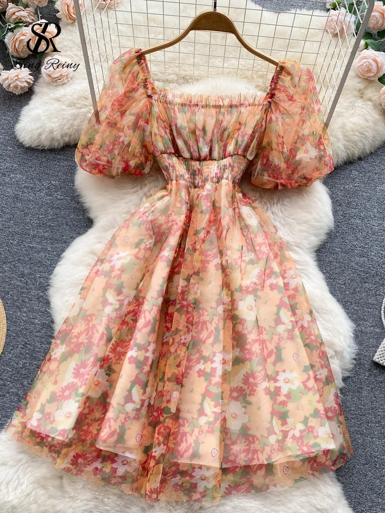 LIRUICHENG Splice Mesh Floral Print Dress Women Summer 2023 Slim Elastic Waist Square Neck Gentle Ladies A Line Sweet Dresses
LIRUICHENG Splice Mesh Floral Print Dress Women Summer 2023 Slim Elastic Waist Square Neck Gentle Ladies A Line Sweet Dresses