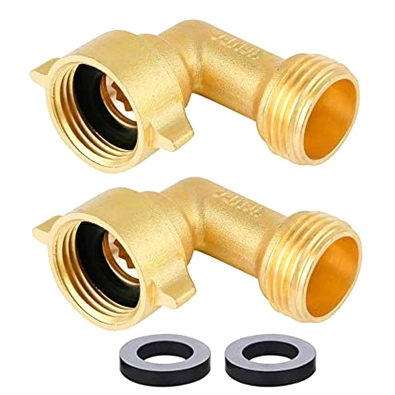 90-Degree Garden Hose Faucet Connector Elbow 3/4 Inch Hose Brass Garden Hose Connector For RV Water Hookups&Residential Faucets
90-Degree Garden Hose Faucet Connector Elbow 3/4 Inch Hose Brass Garden Hose Connector For RV Water Hookups&Residential Faucets