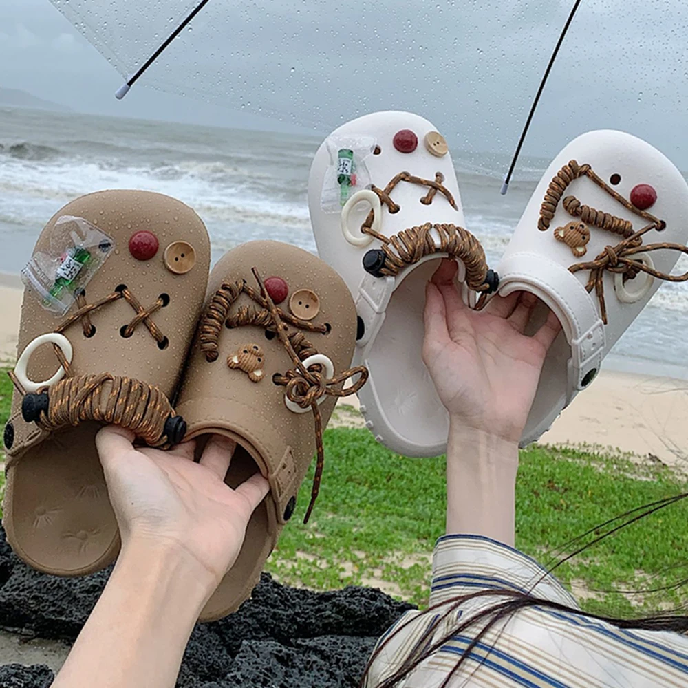 Retro Outdoor Slippers Women Cute Non-slip EVA Beach Sandals Clogs with Charms Ladies Slides Soft Flip Flop Wholesale Plus Size
Retro Outdoor Slippers Women Cute Non-slip EVA Beach Sandals Clogs with Charms Ladies Slides Soft Flip Flop Wholesale Plus Size