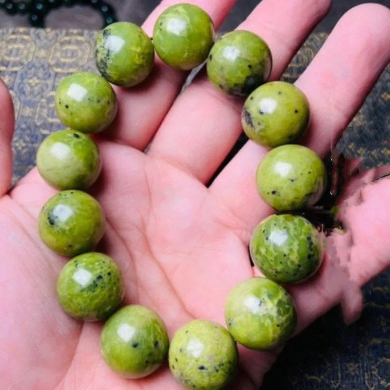 Natural Jade Tibetan Jade Medicine King Stone Bracelet Yellow Green Active Magnetic Therapy Male and Female Health Care Jewelry
Natural Jade Tibetan Jade Medicine King Stone Bracelet Yellow Green Active Magnetic Therapy Male and Female Health Care Jewelry