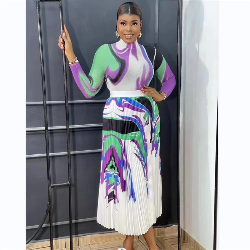 Miyake Pleated Suit Women's 2023 Sping/Summer Fashion Printing All-Match Large Size Slim Top & Skirt 2 PCs Set Women's Clothing
Miyake Pleated Suit Women's 2023 Sping/Summer Fashion Printing All-Match Large Size Slim Top & Skirt 2 PCs Set Women's Clothing