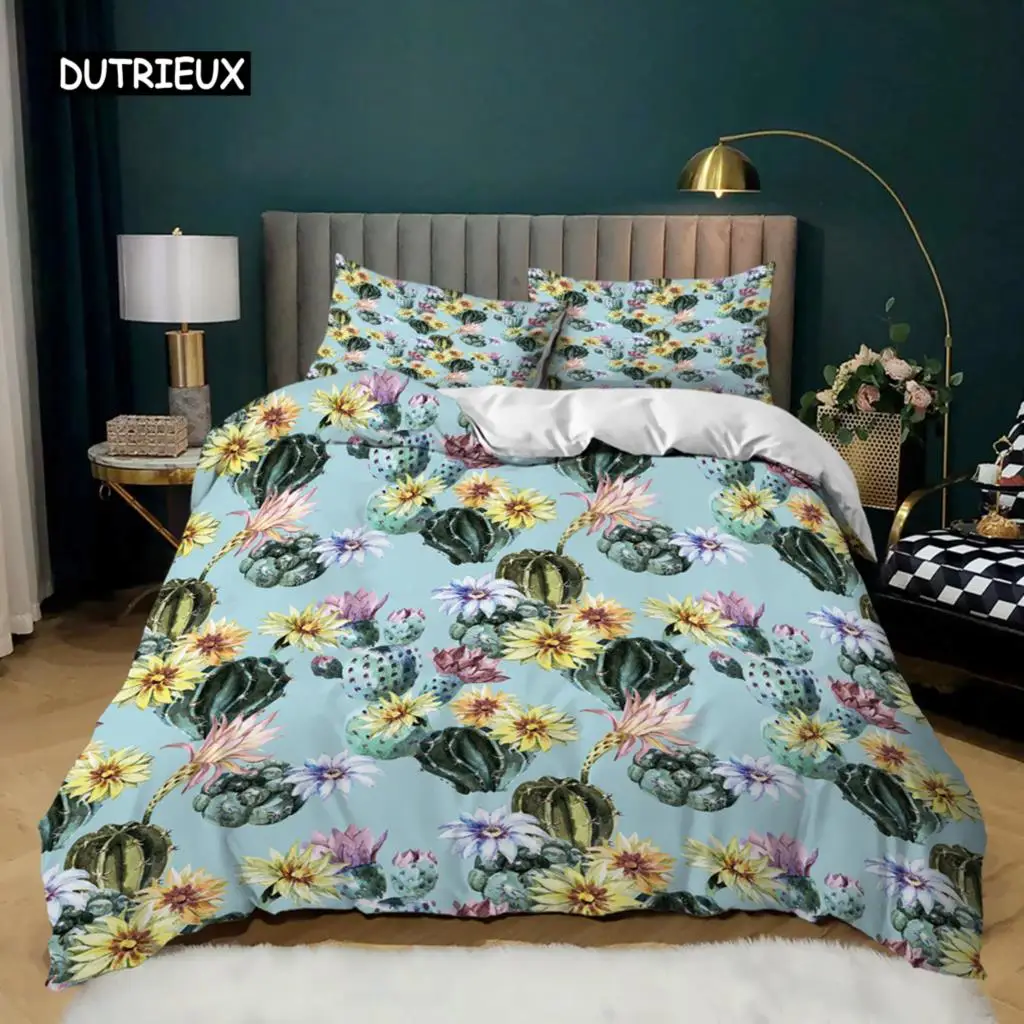 Cactus Duvet Cover Queen King Polyester Watercolor Cacti Pattern Print Bouquet of Thorny Green Plants Blossoms Twin Bedding Set
Cactus Duvet Cover Queen King Polyester Watercolor Cacti Pattern Print Bouquet of Thorny Green Plants Blossoms Twin Bedding Set