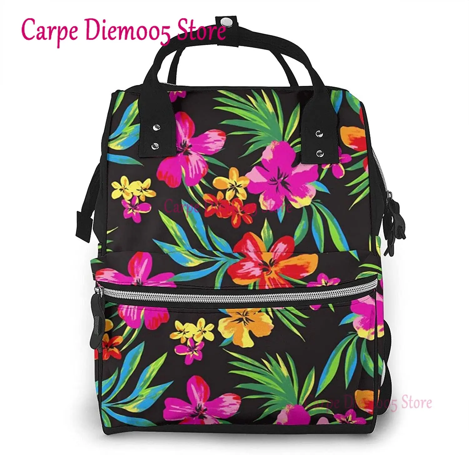 Hawaiian Colorful Flower Printed Mummy Backpack Diaper Bag Multi-Function Maternity Nappy Bags, Kid Bag with Laptop Pocket
Hawaiian Colorful Flower Printed Mummy Backpack Diaper Bag Multi-Function Maternity Nappy Bags, Kid Bag with Laptop Pocket