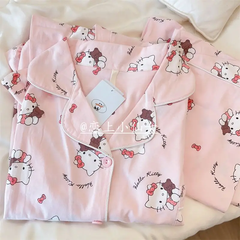 Пижама Sanrio, футболка, пижама, милая мультяшная куроми Hello Kitty My Melody Cinnamoroll, домашний комплект для девочек, подарок для девочки
Пижама Sanrio, футболка, пижама, милая мультяшная куроми Hello Kitty My Melody Cinnamoroll, домашний комплект для девочек, подарок для девочки