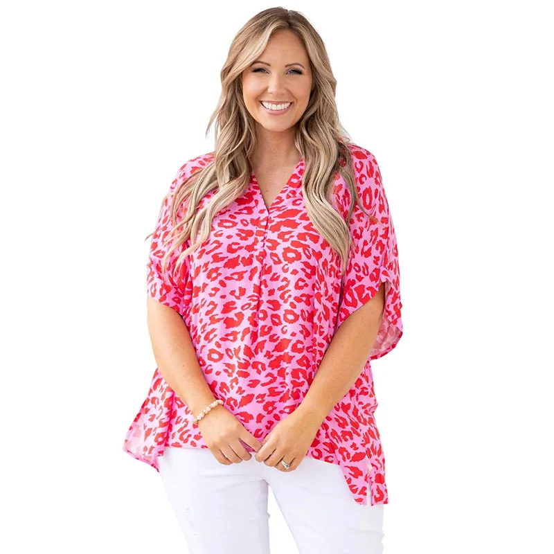 Летняя футболка с принтом, Женский Повседневный пуловер с V-образным вырезом и полурукавом, блузка, топы
Летняя футболка с принтом, Женский Повседневный пуловер с V-образным вырезом и полурукавом, блузка, топы