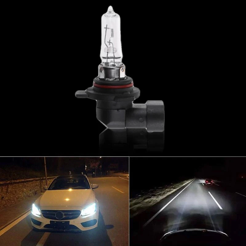 

9012 HIR2 PX22D HB4 Car HeadLight Bulb Wider Driving Vision 12V 55W Clear Halogen Headlamp Light Bulb Car Accessories