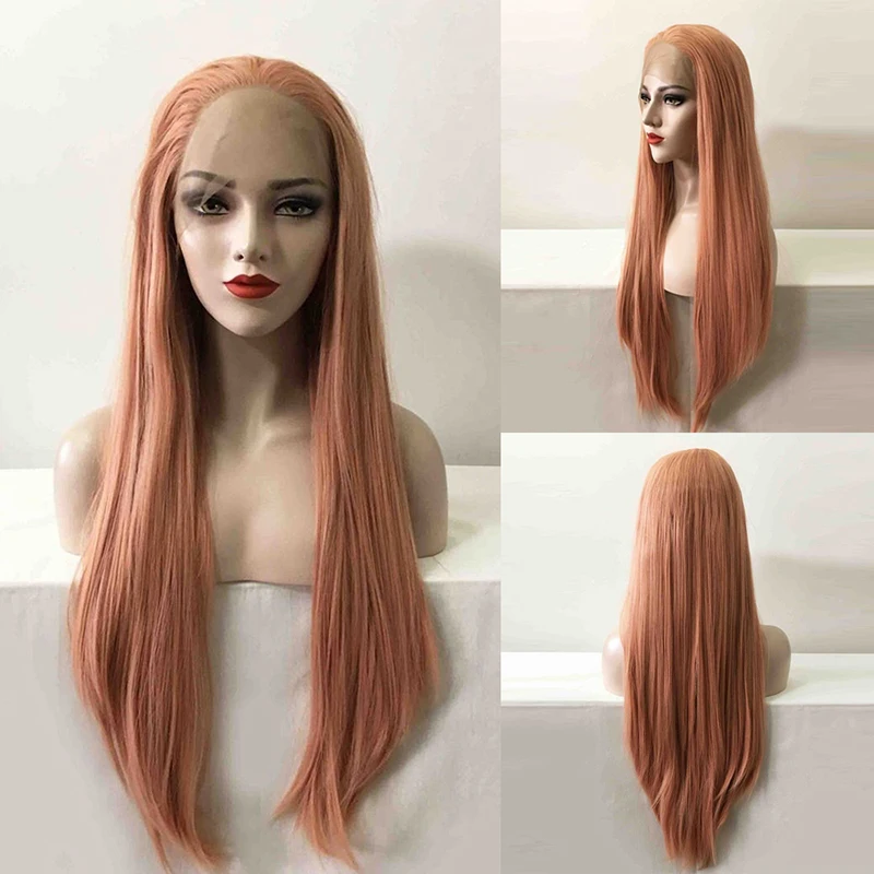 Женские Длинные прямые парики AIMEYA, кораллово-розовый парик с бесплатной частью, плотность 150%, без клея, парики для повседневной носки 
Женские Длинные прямые парики AIMEYA, кораллово-розовый парик с бесплатной частью, плотность 150%, без клея, парики для повседневной носки