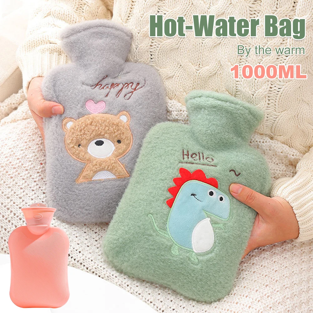 1000ML Refillable Hot Water Bag Hot Water Bottle Leakproof with Plush Cover Cute Animal Women Winter Water Bag Hand Feet Warmer
1000ML Refillable Hot Water Bag Hot Water Bottle Leakproof with Plush Cover Cute Animal Women Winter Water Bag Hand Feet Warmer